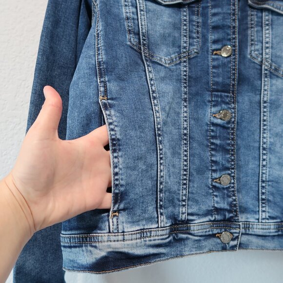 Street One Womens Jean Jacket Denim Button Down Cotton Coat Blue NWOT 8/10 - Picture 15 of 16